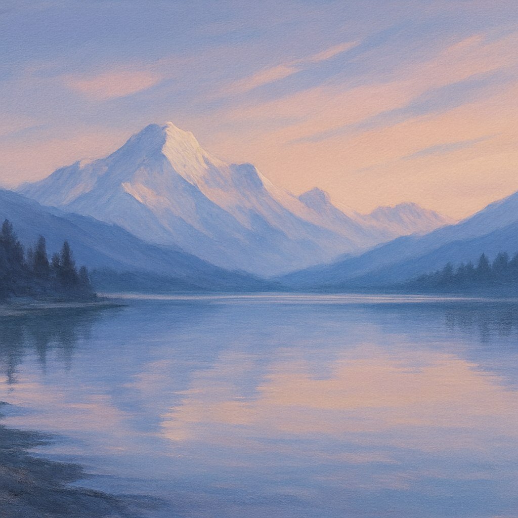 An Alaska mountain reflected in a still lake
